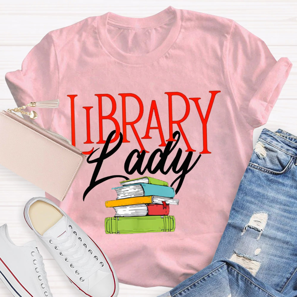 Library Lady Coloring Books T-shirt