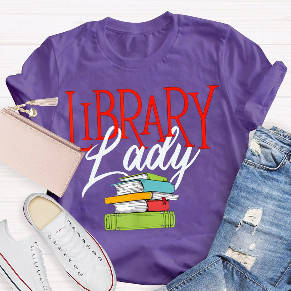 Library Lady Coloring Books T-shirt