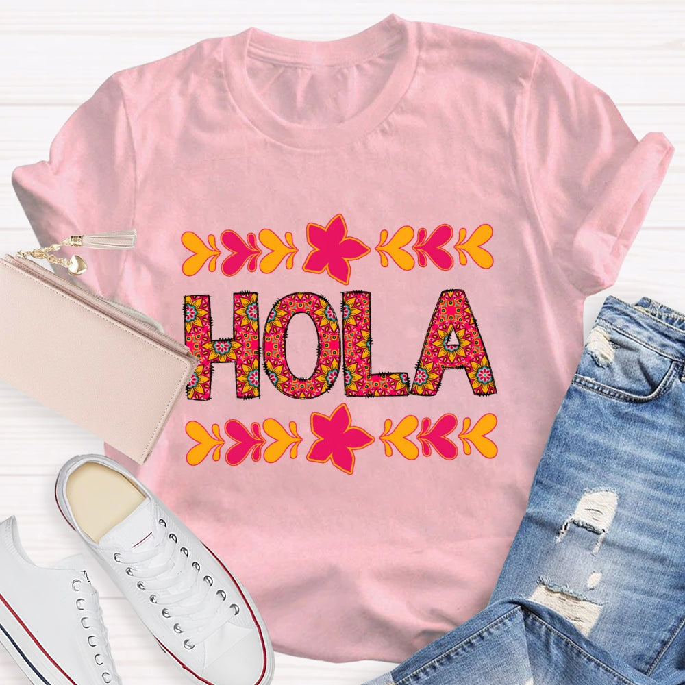 Vintage Flower Hola T-Shirt
