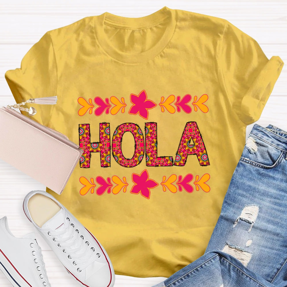 Vintage Flower Hola T-Shirt