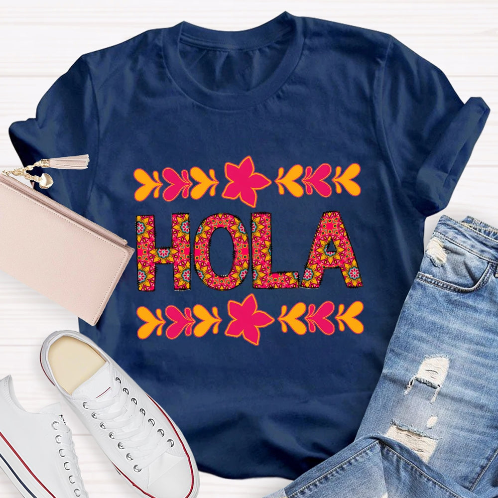 Vintage Flower Hola T-Shirt