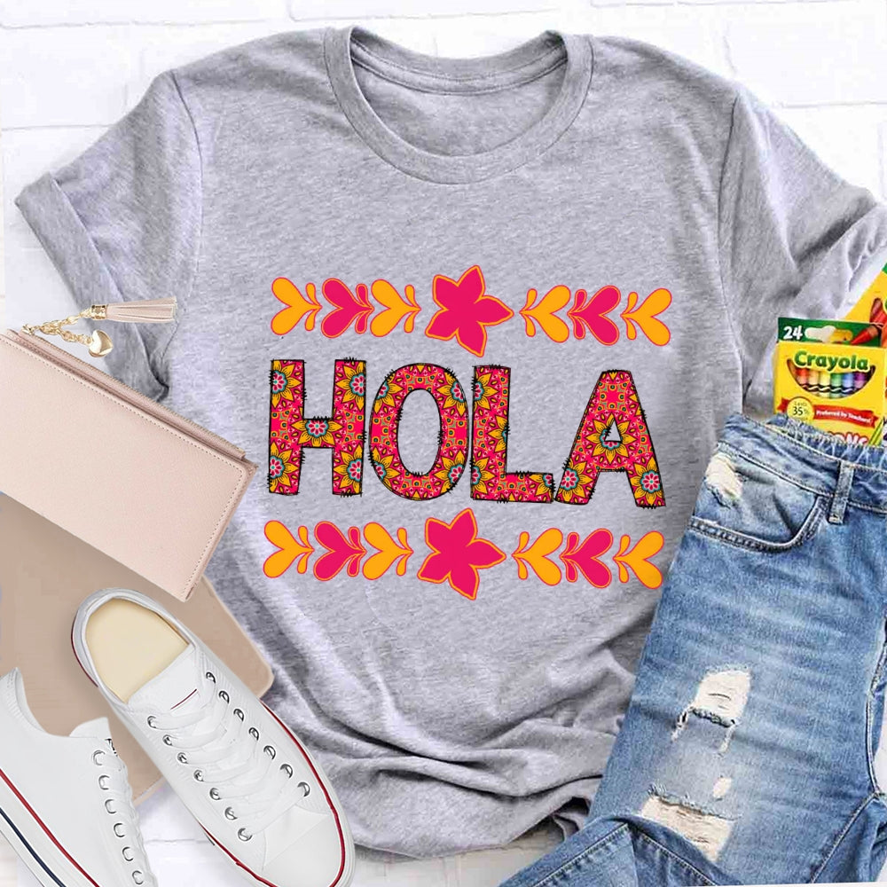 Vintage Flower Hola T-Shirt