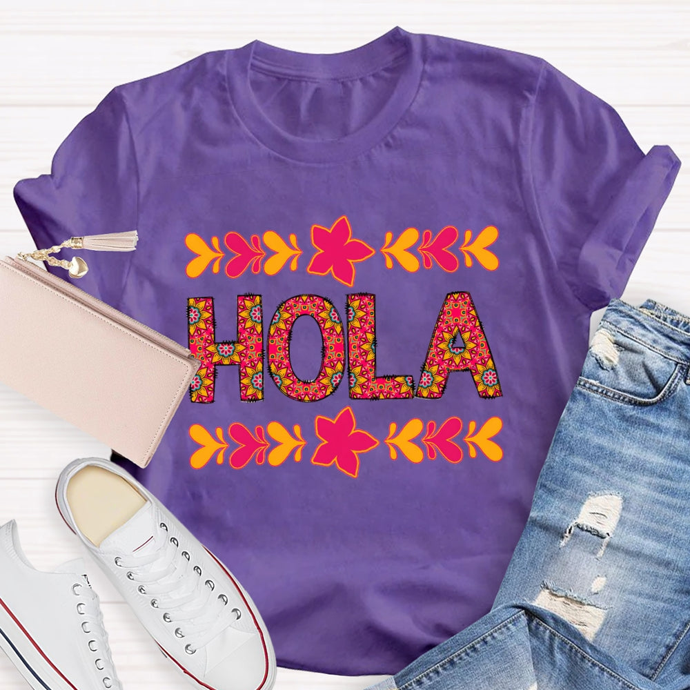 Vintage Flower Hola T-Shirt