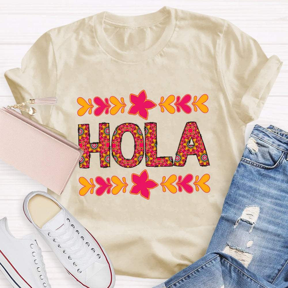 Vintage Flower Hola T-Shirt