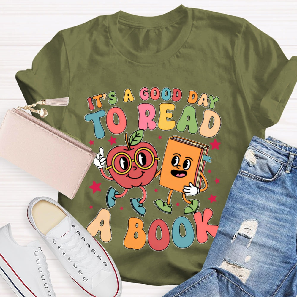 It’s A Good Day To Read A Book Funny Cartoon T-shirt