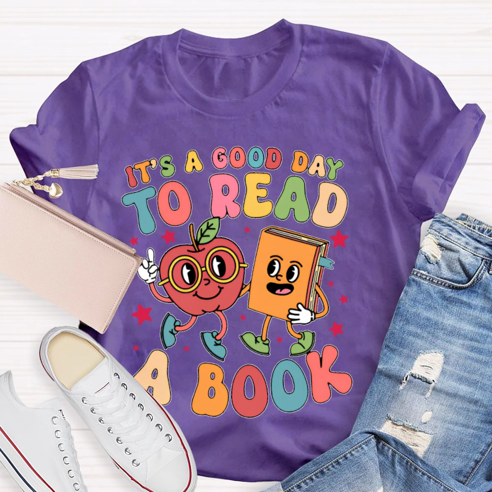 It’s A Good Day To Read A Book Funny Cartoon T-shirt