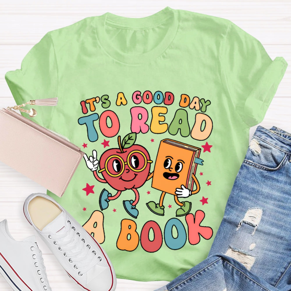 It’s A Good Day To Read A Book Funny Cartoon T-shirt