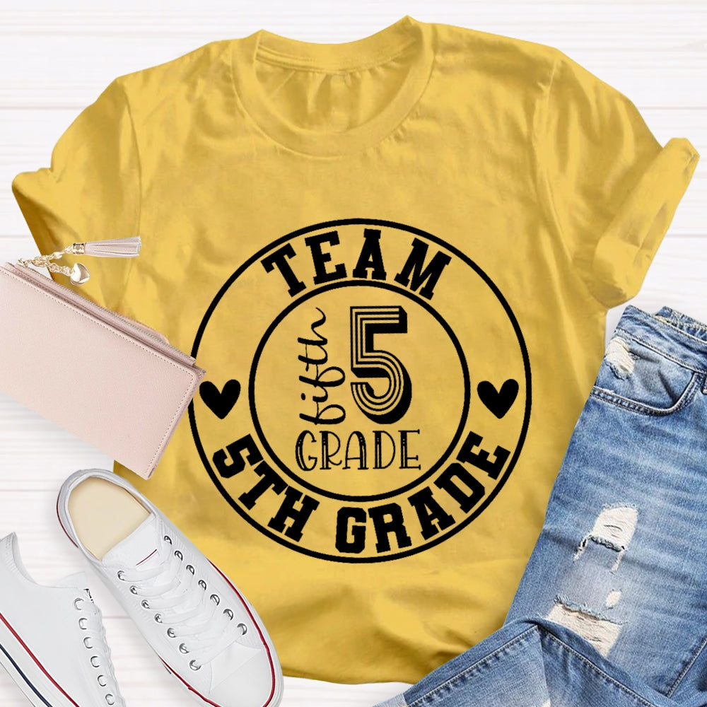 Personalized Grade Team 5th Grade T-shirt