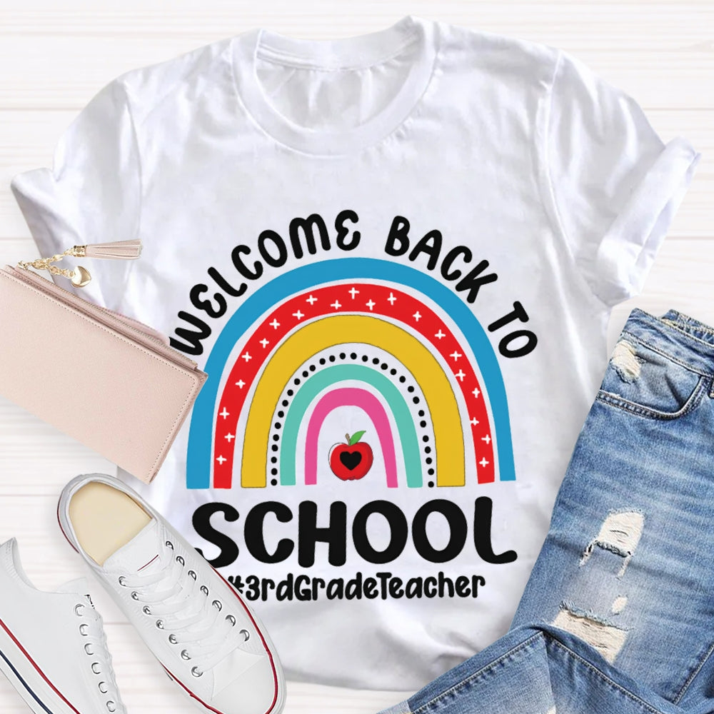 Personalized Grade 3rd Grade Teacher Welcome Back To School T-shirt