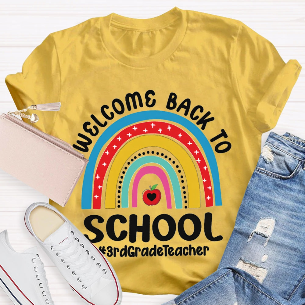 Personalized Grade 3rd Grade Teacher Welcome Back To School T-shirt