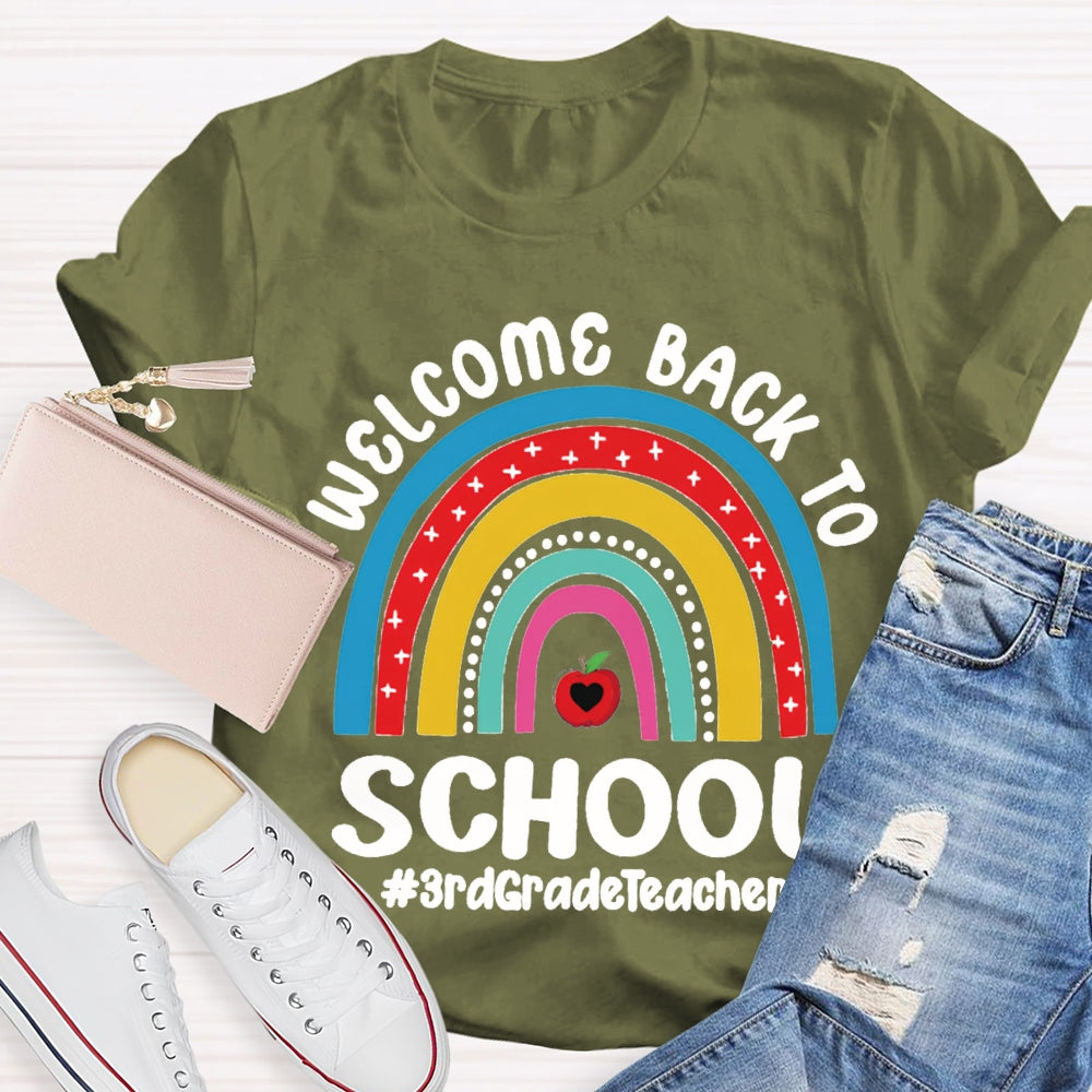 Personalized Grade 3rd Grade Teacher Welcome Back To School T-shirt
