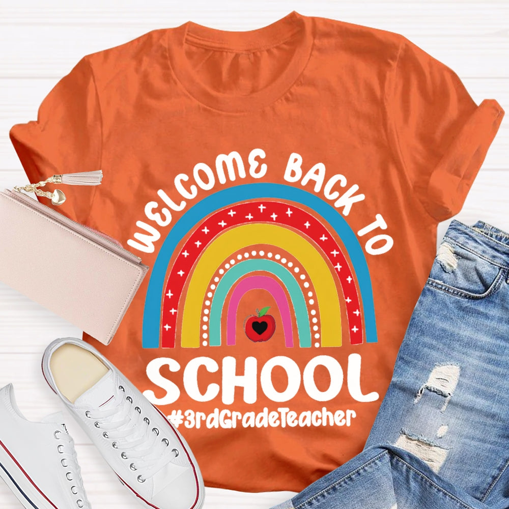 Personalized Grade 3rd Grade Teacher Welcome Back To School T-shirt