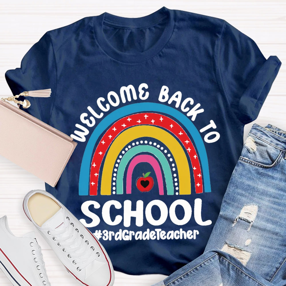 Personalized Grade 3rd Grade Teacher Welcome Back To School T-shirt