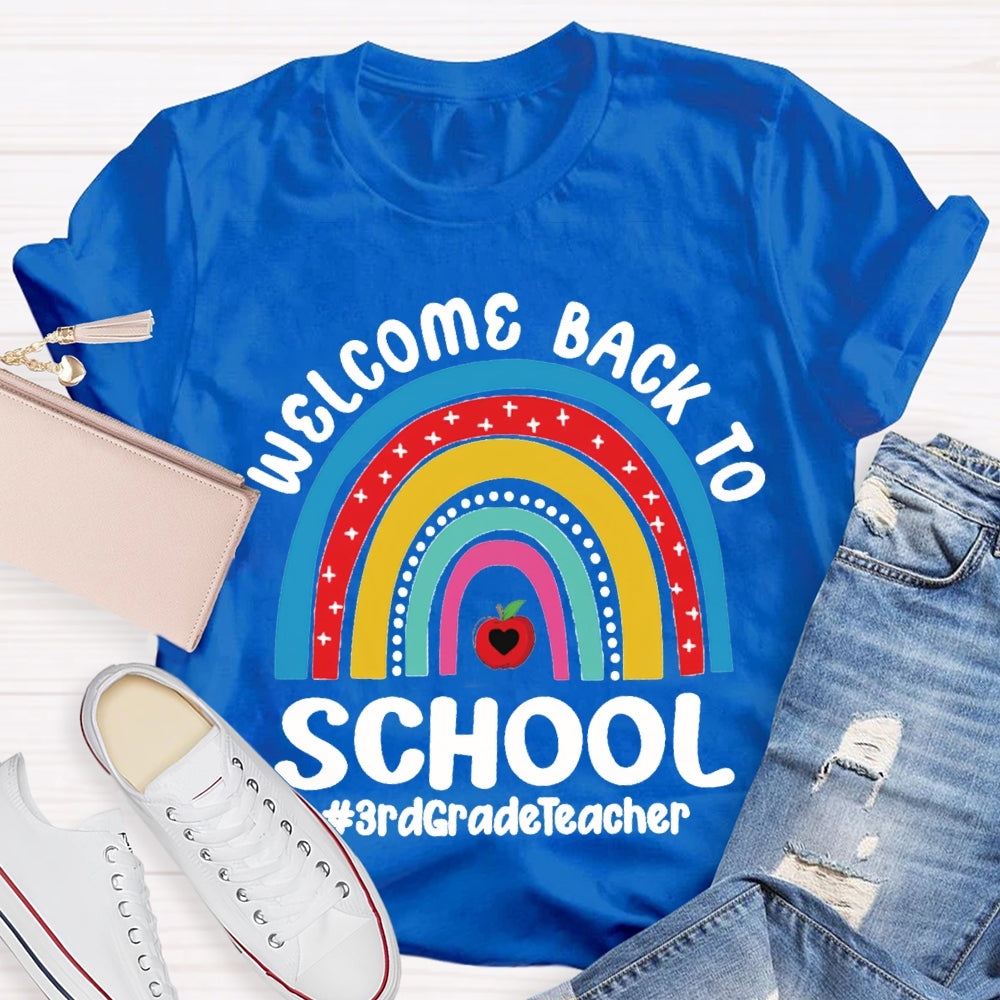 Personalized Grade 3rd Grade Teacher Welcome Back To School T-shirt