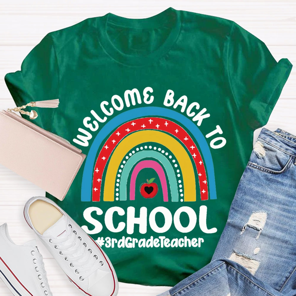 Personalized Grade 3rd Grade Teacher Welcome Back To School T-shirt
