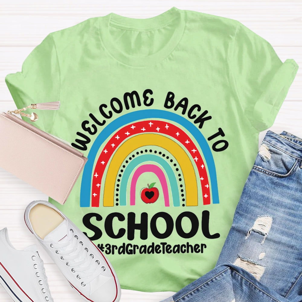 Personalized Grade 3rd Grade Teacher Welcome Back To School T-shirt