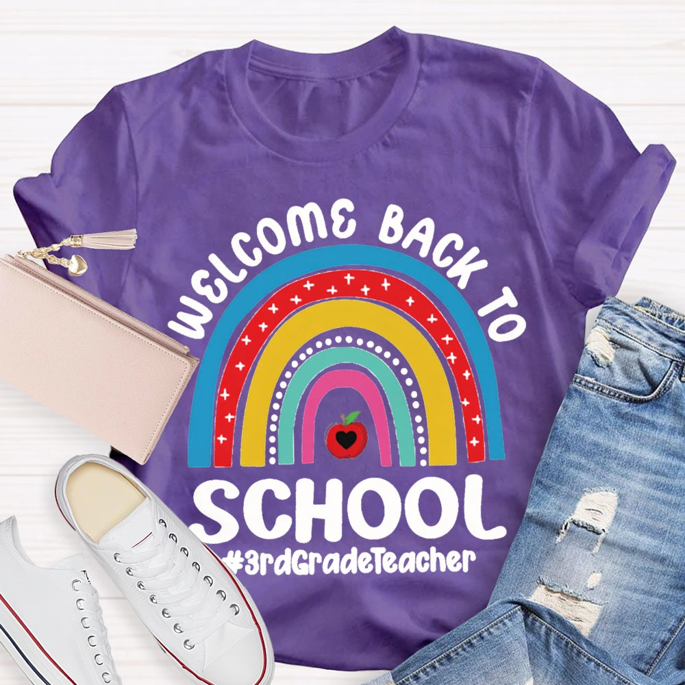Personalized Grade 3rd Grade Teacher Welcome Back To School T-shirt