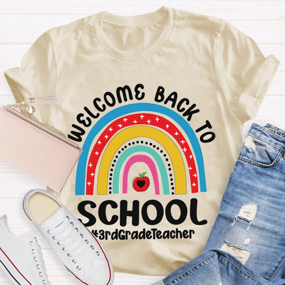 Personalized Grade 3rd Grade Teacher Welcome Back To School T-shirt