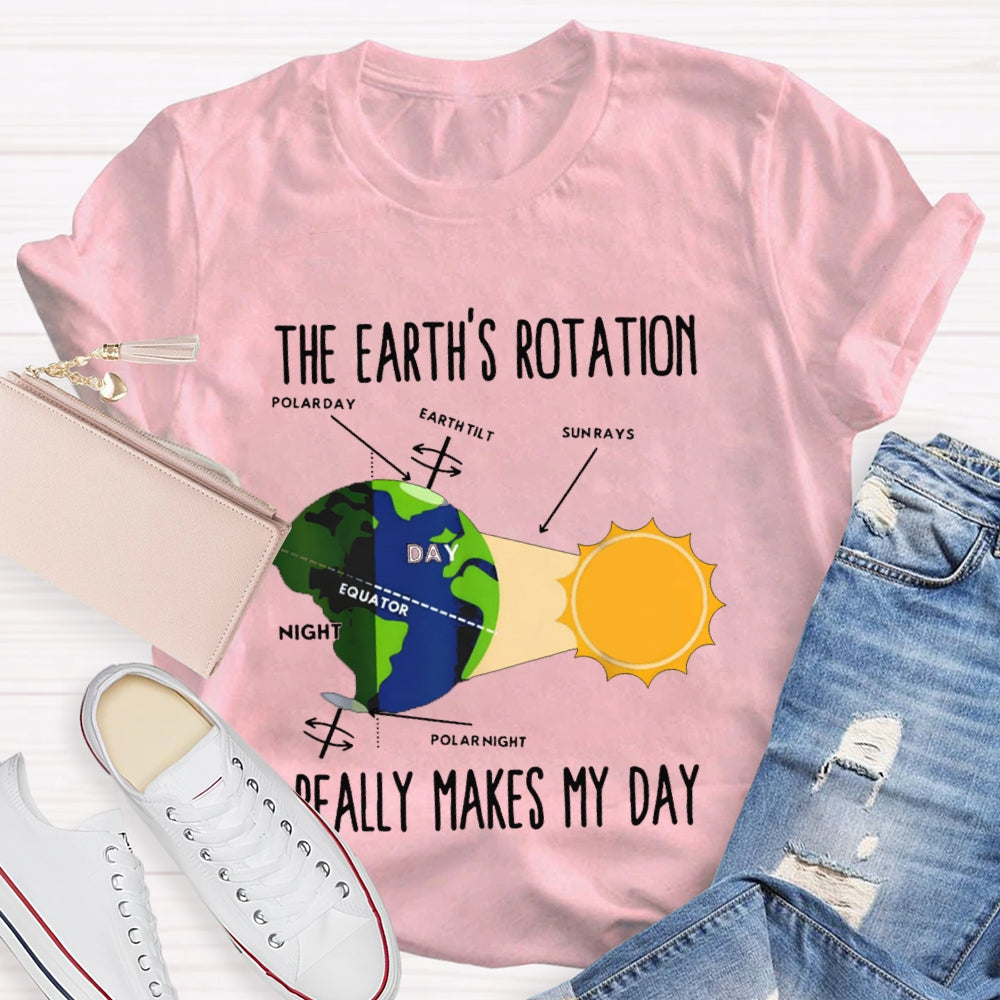The Earth'S Rotation Really Makes My Day Science Teacher T-shirt
