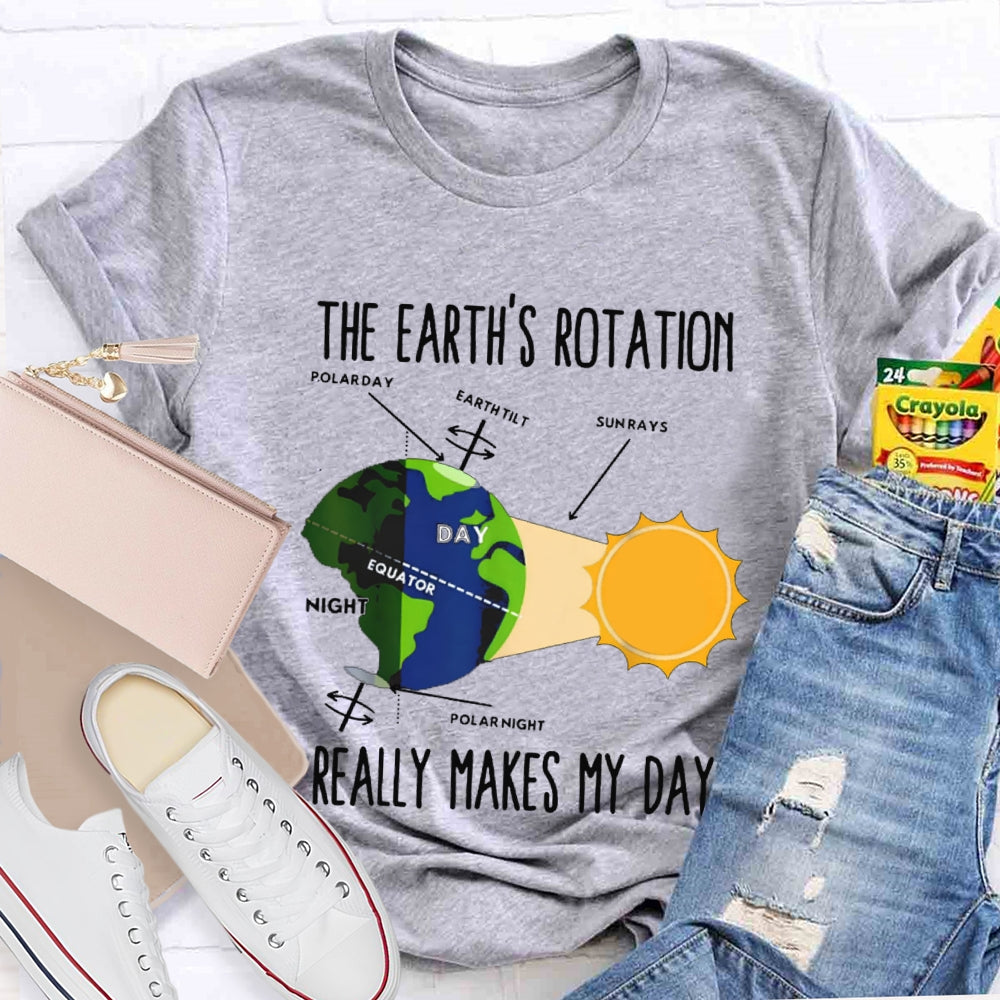 The Earth'S Rotation Really Makes My Day Science Teacher T-shirt
