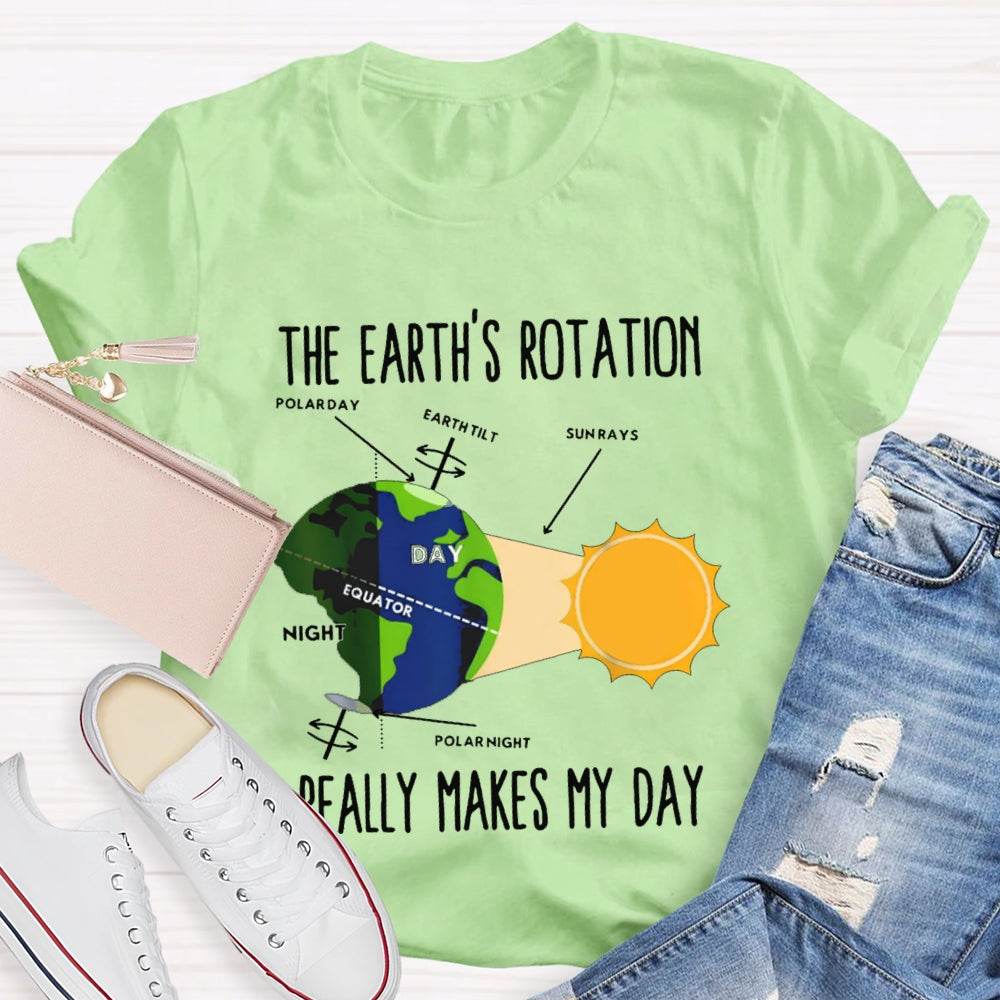 The Earth'S Rotation Really Makes My Day Science Teacher T-shirt