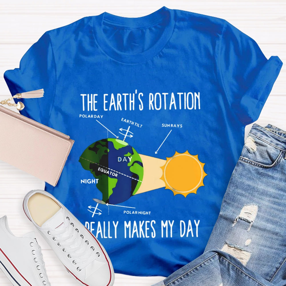 The Earth'S Rotation Really Makes My Day Science Teacher T-shirt
