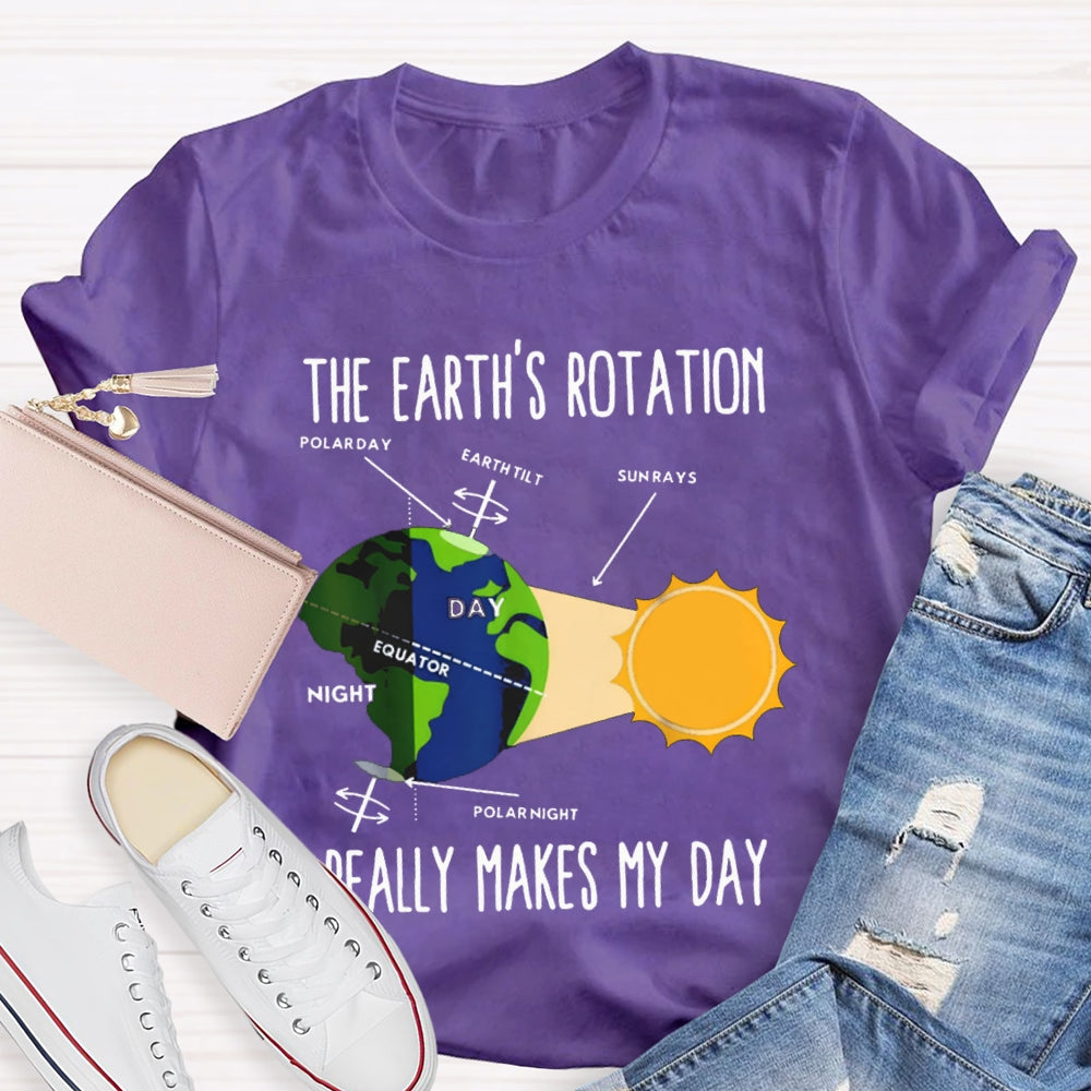 The Earth'S Rotation Really Makes My Day Science Teacher T-shirt
