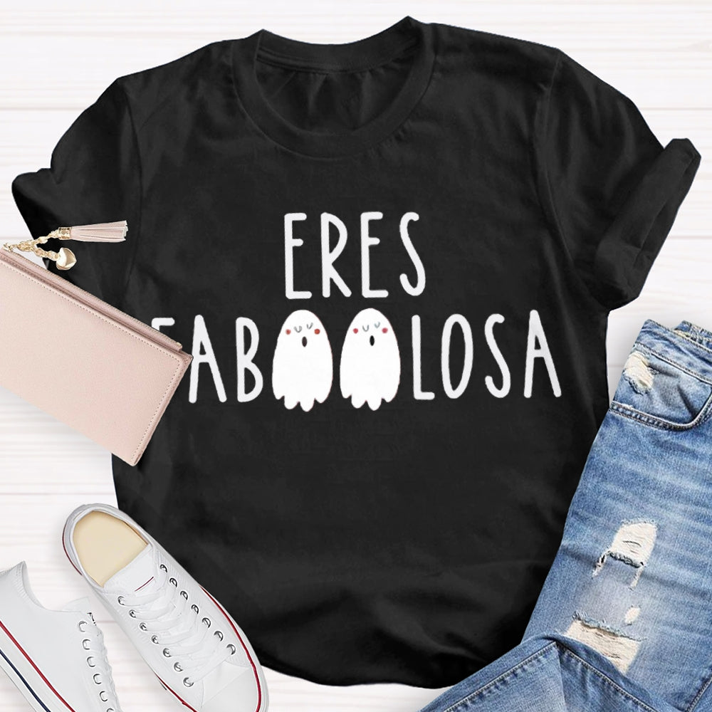 Eres Fab Losa Cute Little Ghost Funny Halloween T-shirt