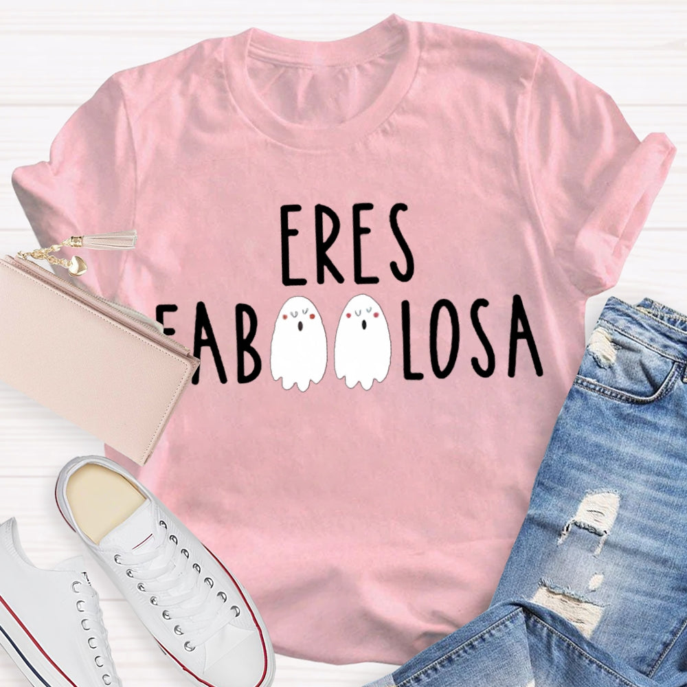 Eres Fab Losa Cute Little Ghost Funny Halloween T-shirt