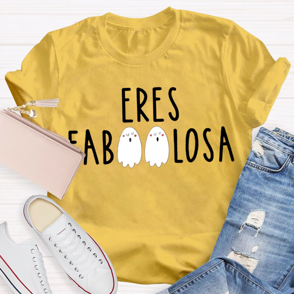 Eres Fab Losa Cute Little Ghost Funny Halloween T-shirt