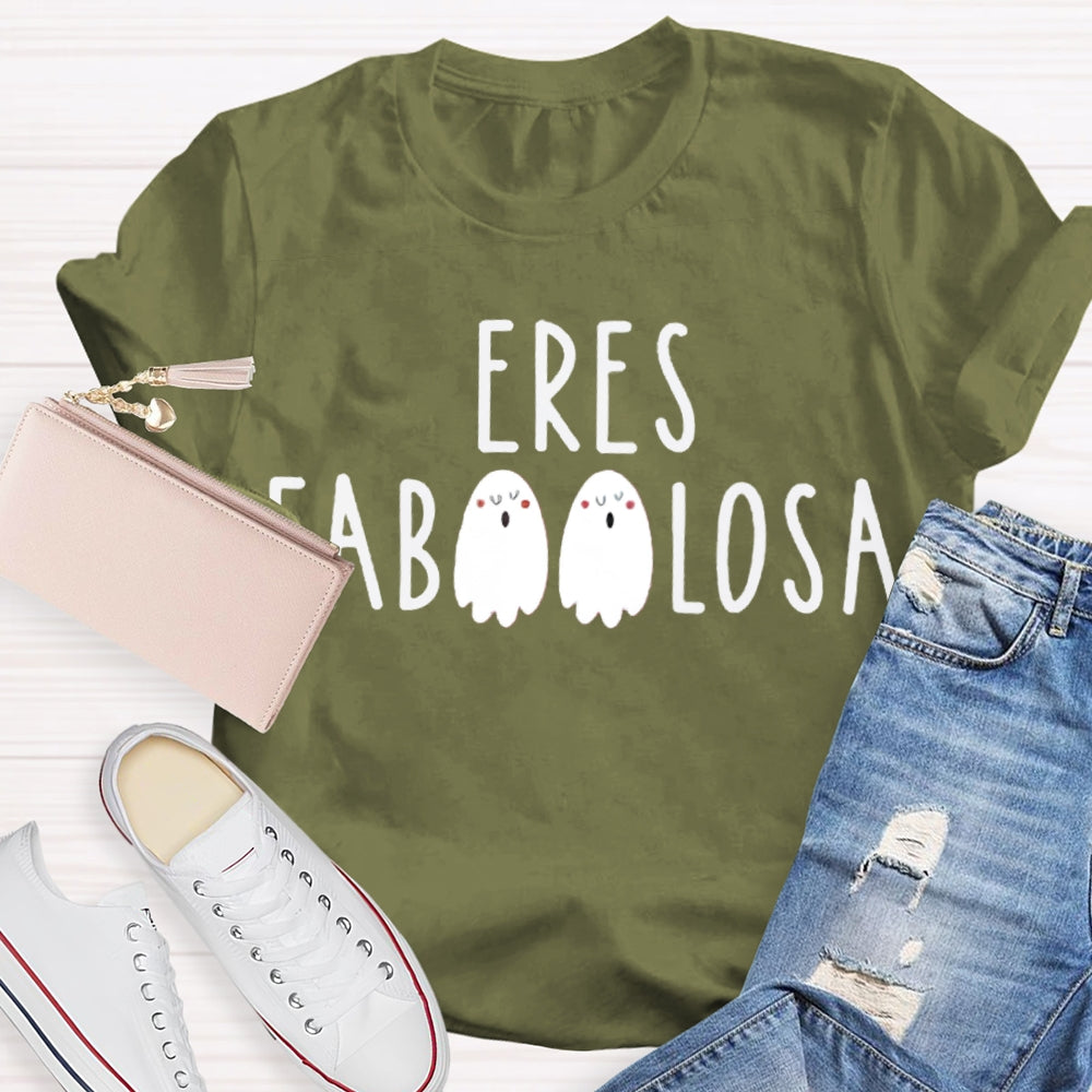 Eres Fab Losa Cute Little Ghost Funny Halloween T-shirt