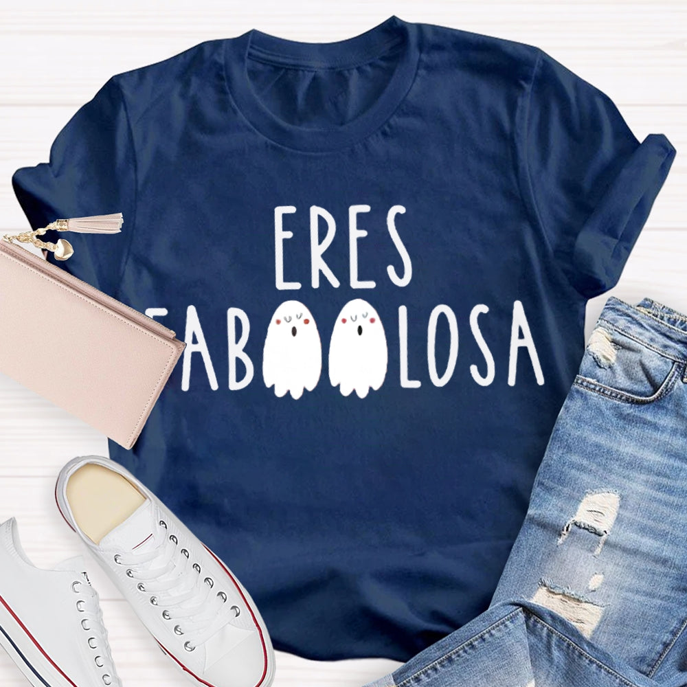 Eres Fab Losa Cute Little Ghost Funny Halloween T-shirt