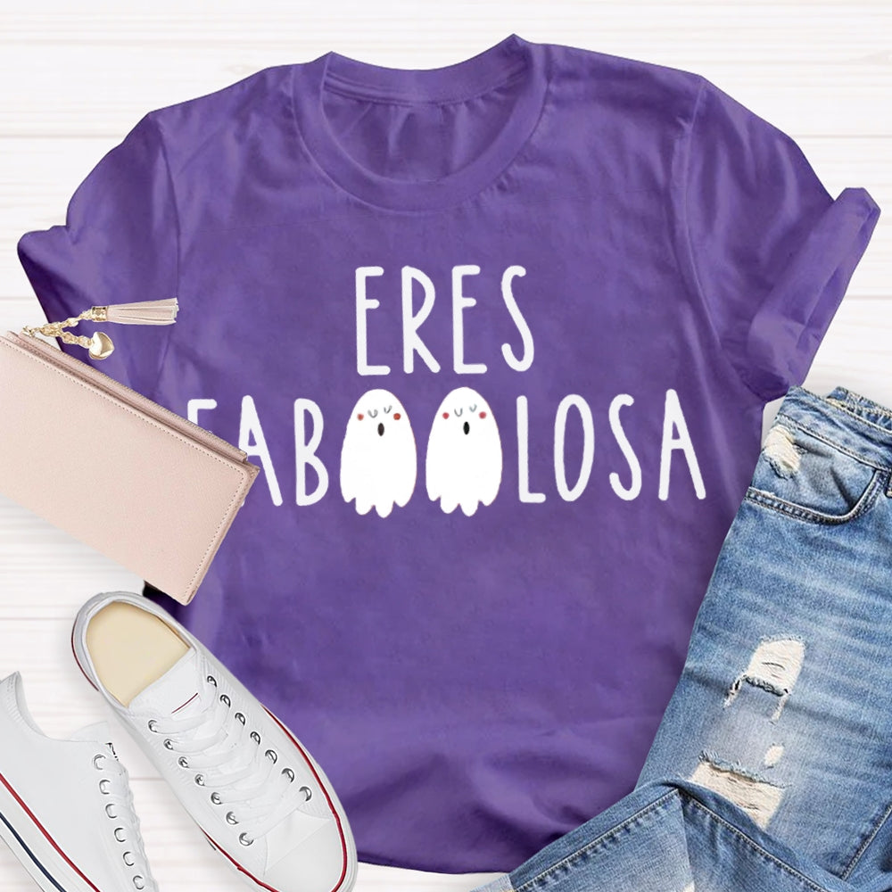 Eres Fab Losa Cute Little Ghost Funny Halloween T-shirt