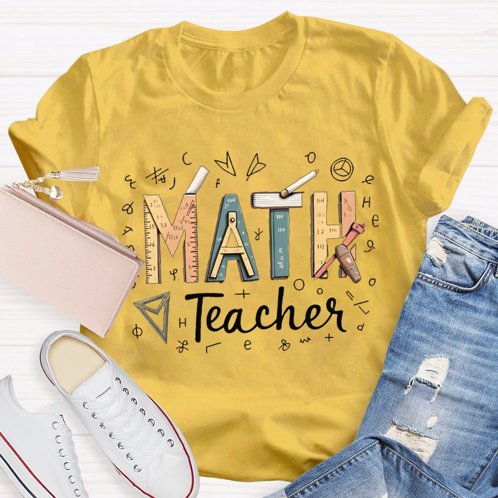 Math Teacher Some Mathematical Symbols T-shirt