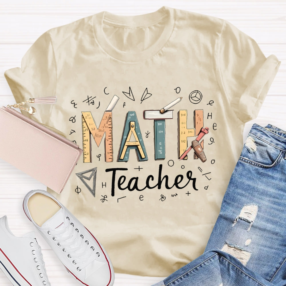 Math Teacher Some Mathematical Symbols T-shirt