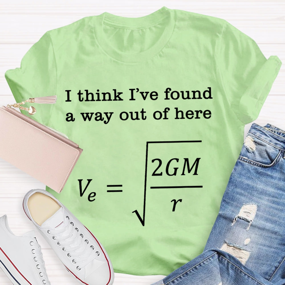 I Think I'Ve Found A Way Out Of Here A Headache-Inducing Math Problem T-shirt