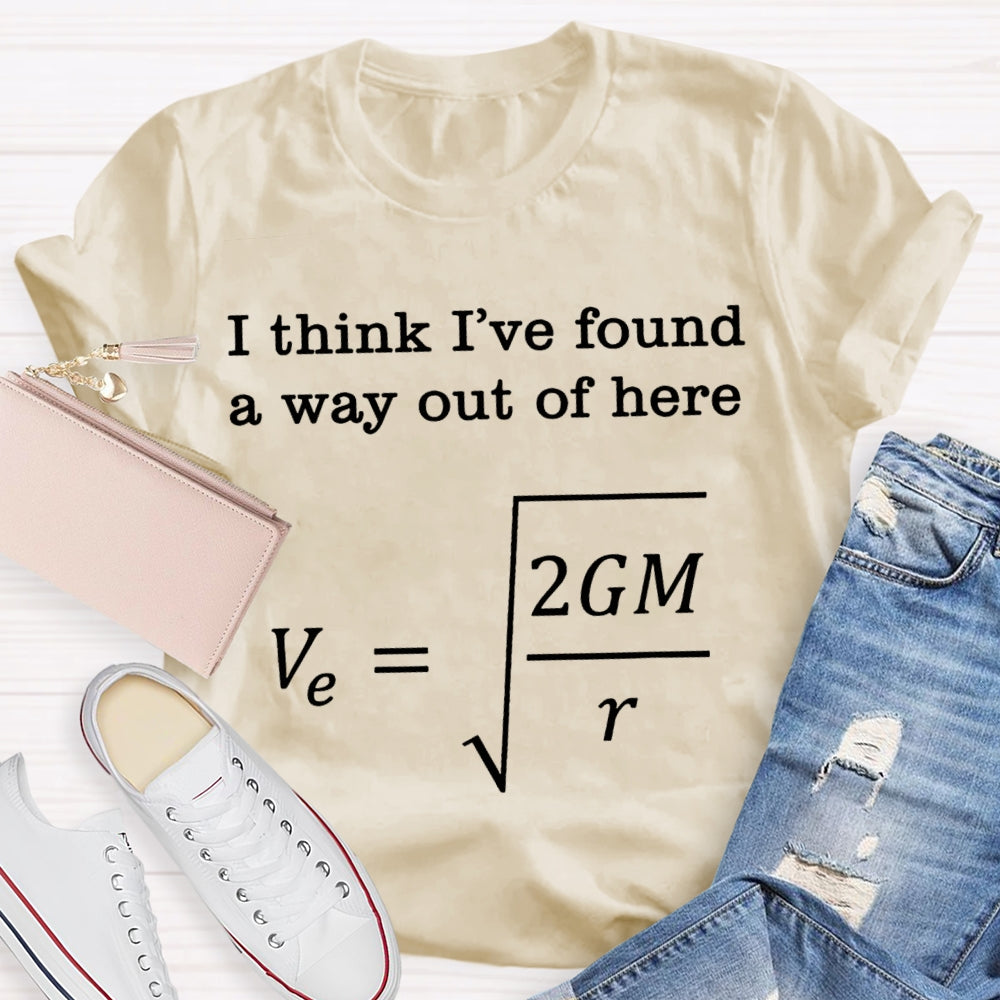 I Think I'Ve Found A Way Out Of Here A Headache-Inducing Math Problem T-shirt