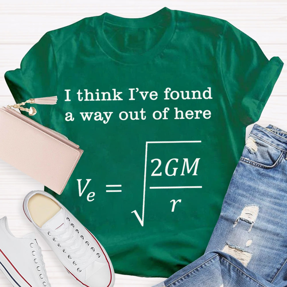 I Think I'Ve Found A Way Out Of Here A Headache-Inducing Math Problem T-shirt