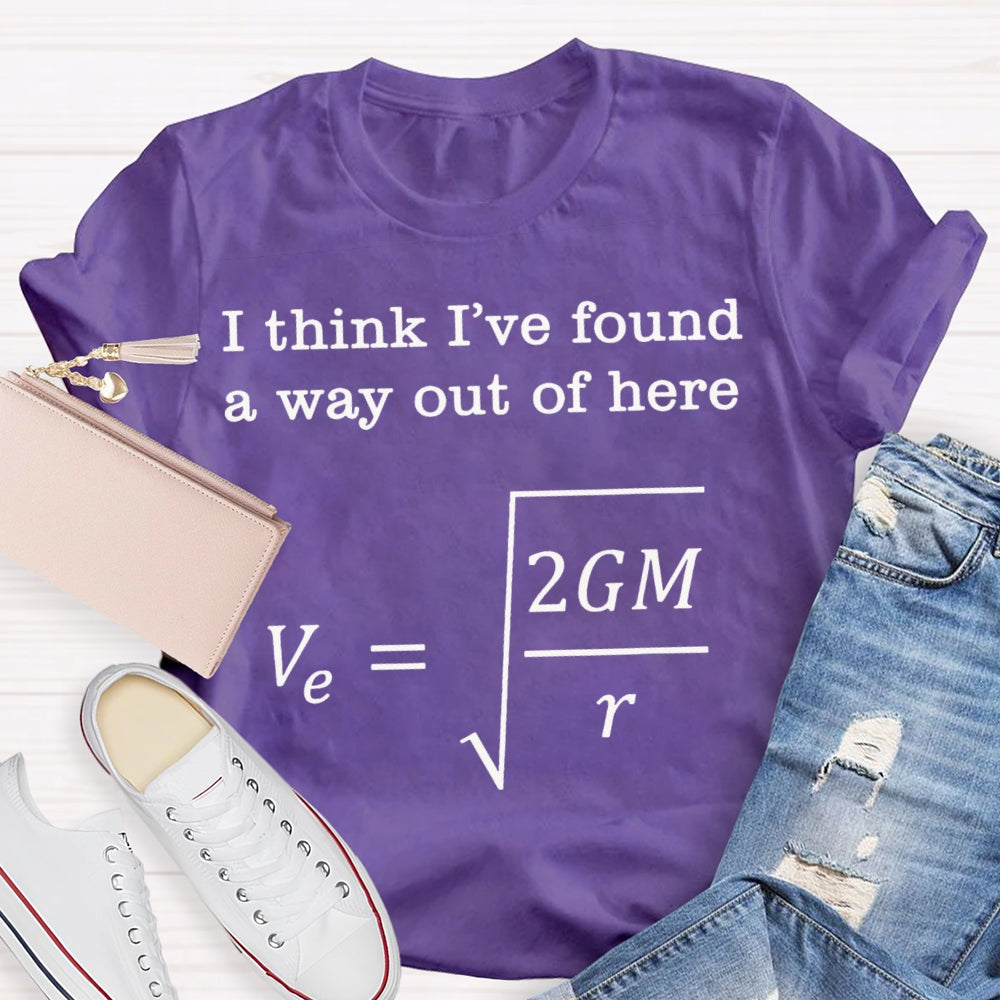 I Think I'Ve Found A Way Out Of Here A Headache-Inducing Math Problem T-shirt