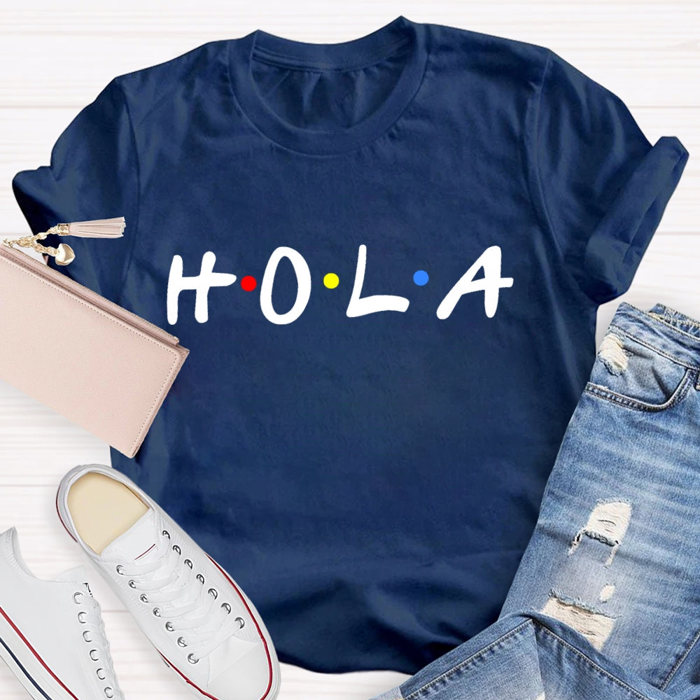 Hola Spanish Hello Greeting T-shirt