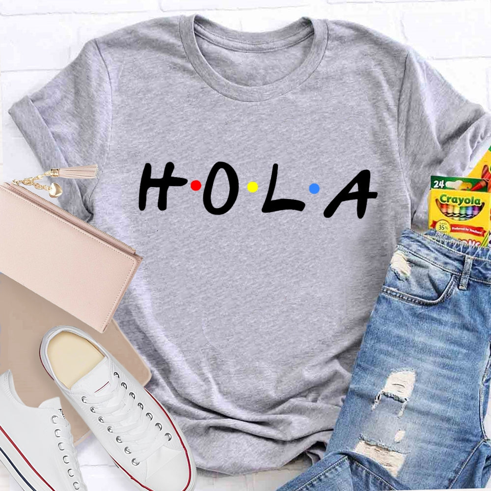 Hola Spanish Hello Greeting T-shirt