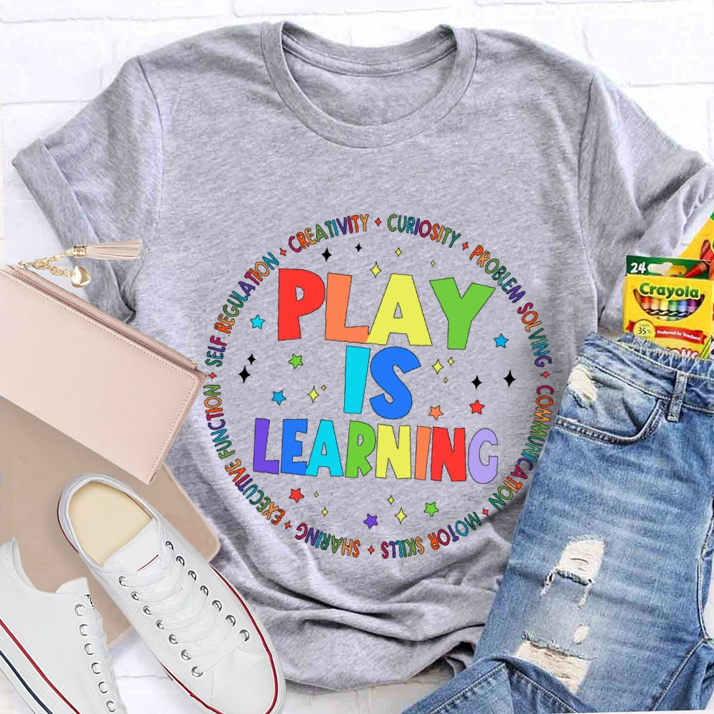 Play Is Learning Star Letters T-shirt