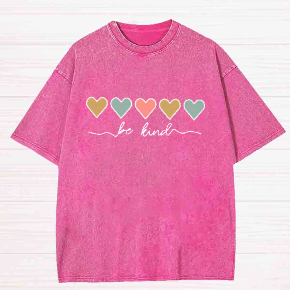 Be Kind With Heart Washed T-Shirt
