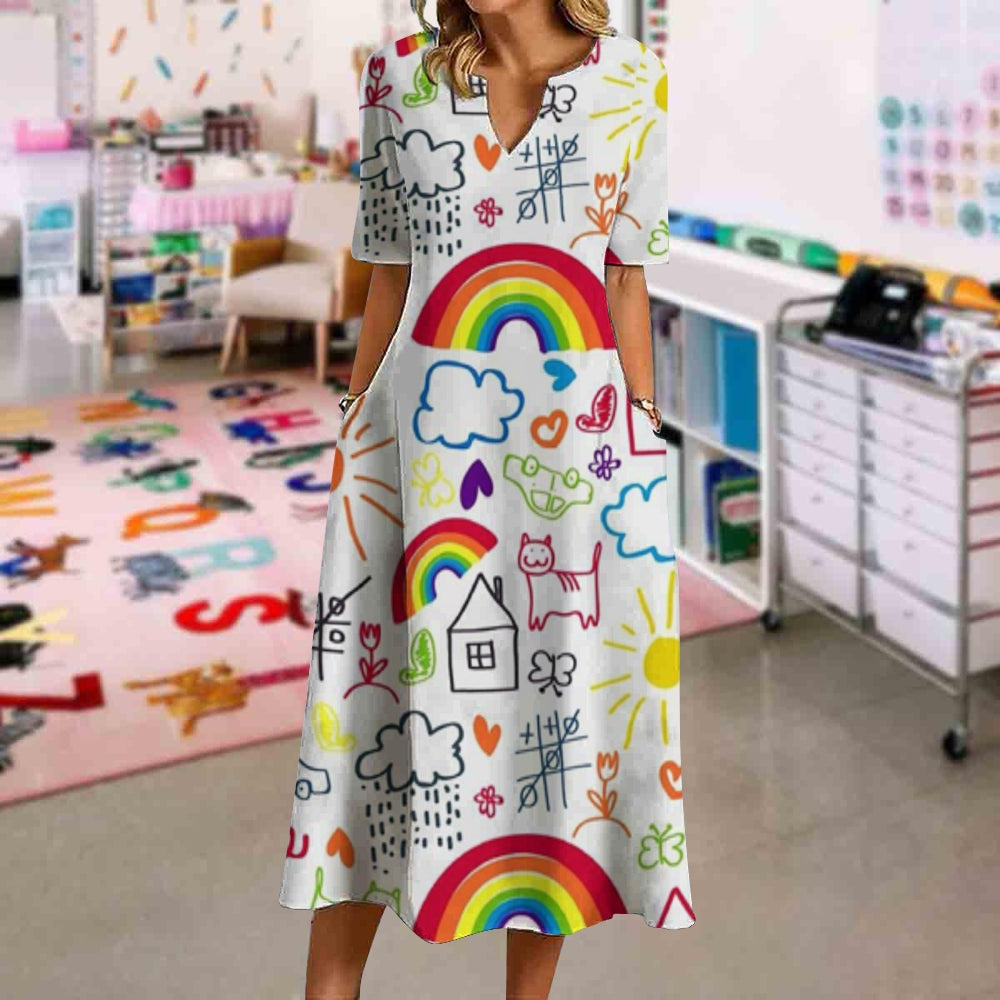Whimsical Doodle Dress