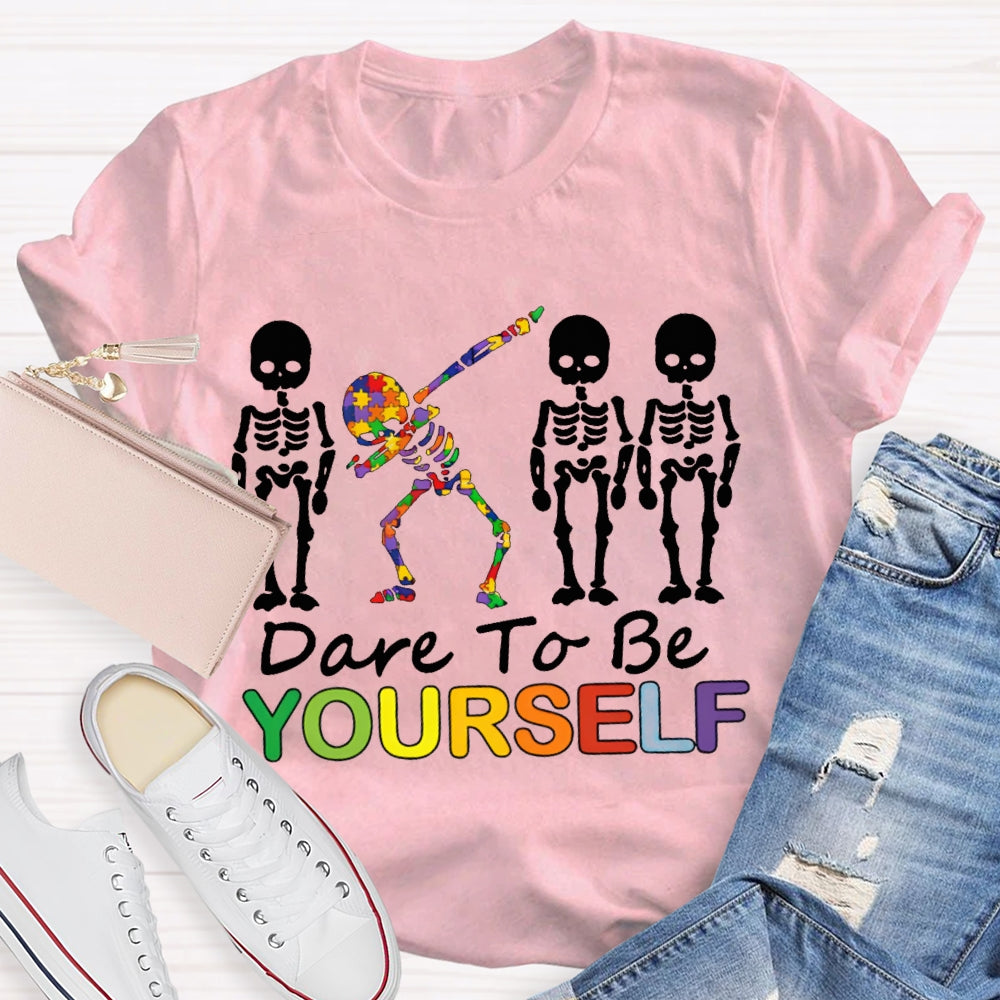 Dare To Be Yourself Colorful Little People T-shirt
