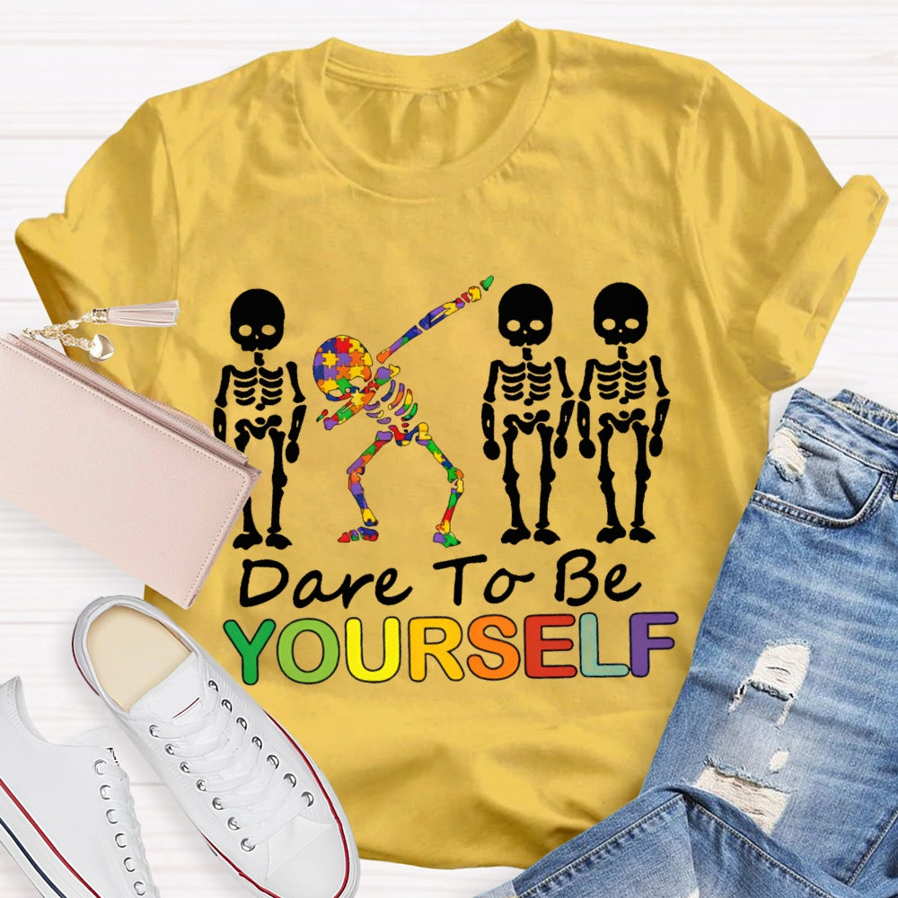 Dare To Be Yourself Colorful Little People T-shirt