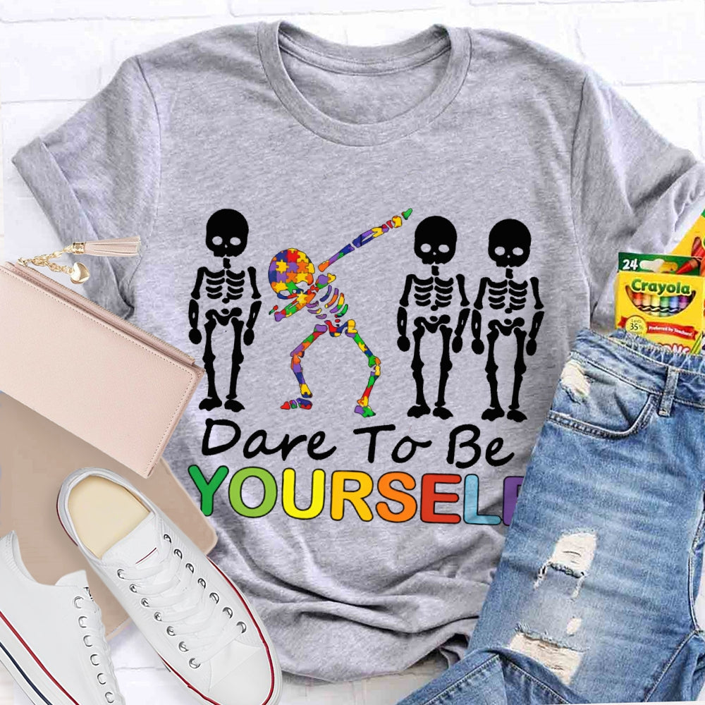 Dare To Be Yourself Colorful Little People T-shirt