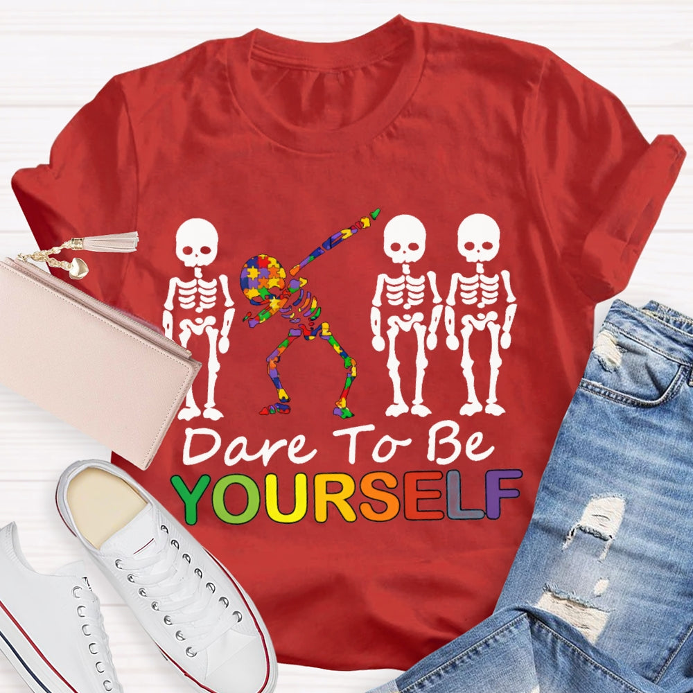 Dare To Be Yourself Colorful Little People T-shirt