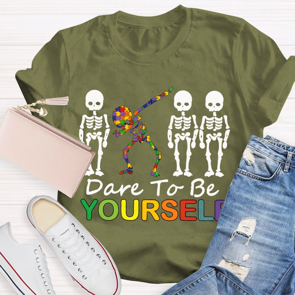Dare To Be Yourself Colorful Little People T-shirt