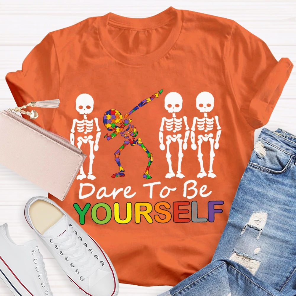 Dare To Be Yourself Colorful Little People T-shirt
